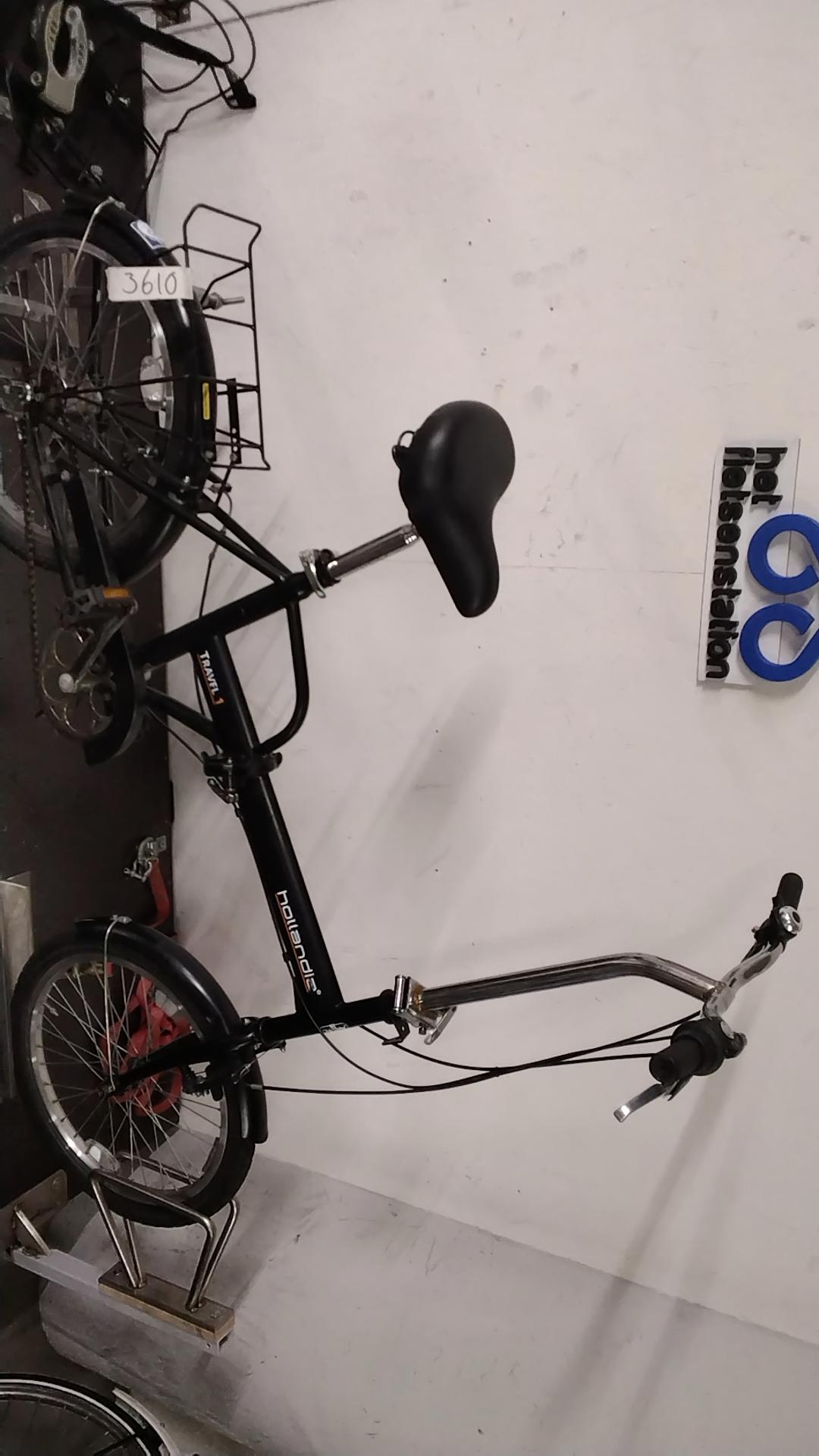 Fiets nr. 3610 Hollandia Travel 1 Vouwfiets 44 cm kleur Zwart