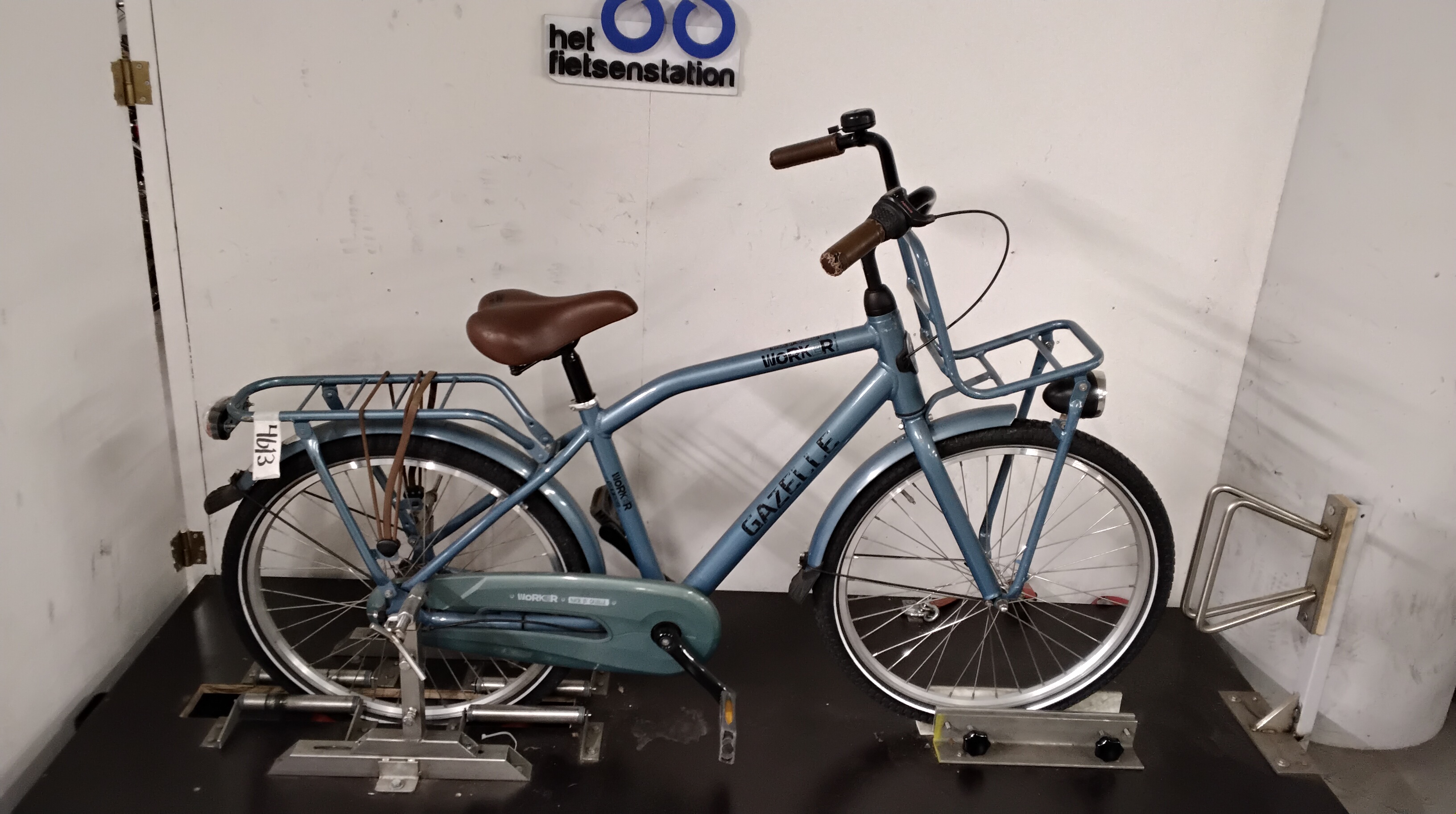Fiets nr. 4613 Gazelle Worker Jongensfiets 43 cm kleur Blauw